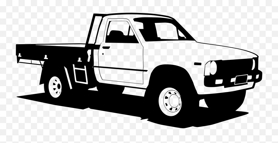 White Pickup Truck Clipart - Hilux Vector Emoji,Pickup Truck Emoji