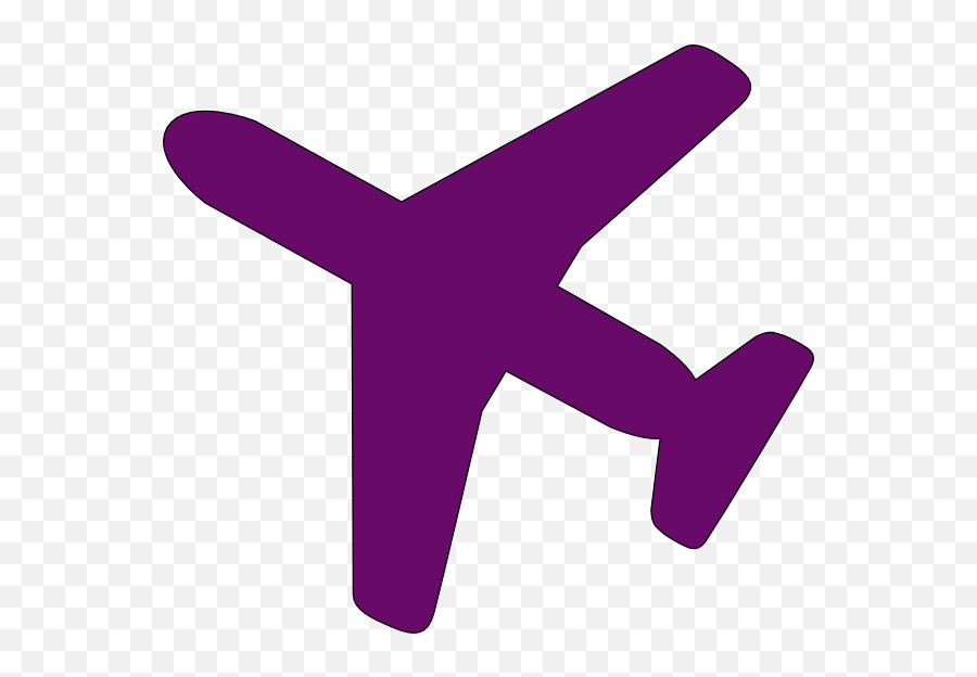 Purple Airplane Clipart - Airplane Clipart Transparent Background Emoji,Airplane Emoticon