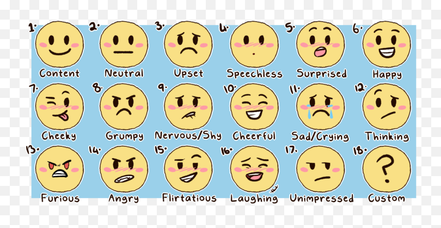 Toyhouse - Smiley Emoji,Unimpressed Emoji