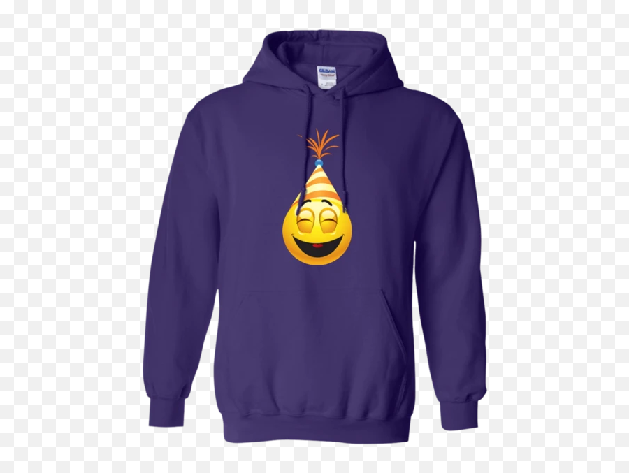 T Shirt G185 Gildan Pullover Hoodie Emoji,Purple Squash Emoji