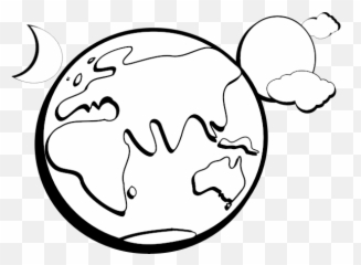 Vector graphics of abstract Earth drawing with surrounding - Clip Art Emoji