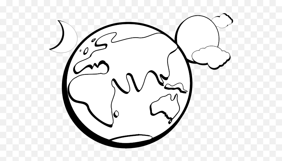 Vector Graphics Of Abstract Earth Drawing With Surrounding - Earth Clip Art Emoji,Planets Emoji