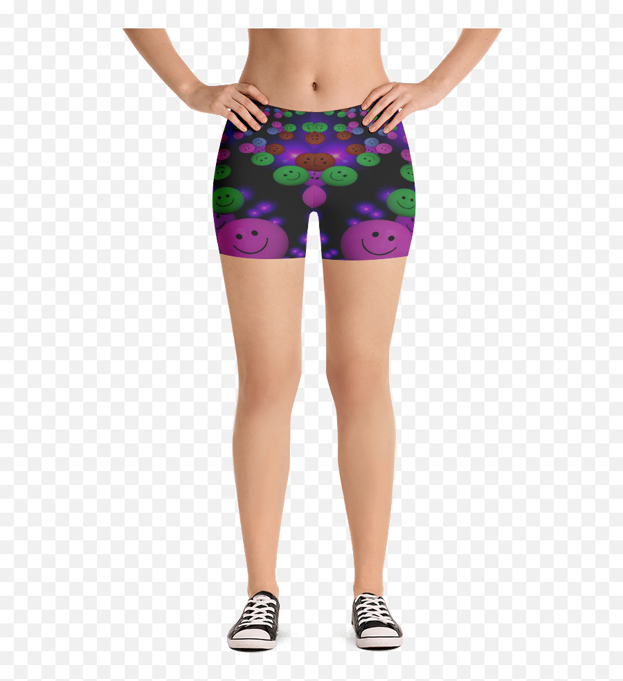 Download Hd Image Of Smiley Purple Emoji Shorts - Altino Leggings,Purple Emoji