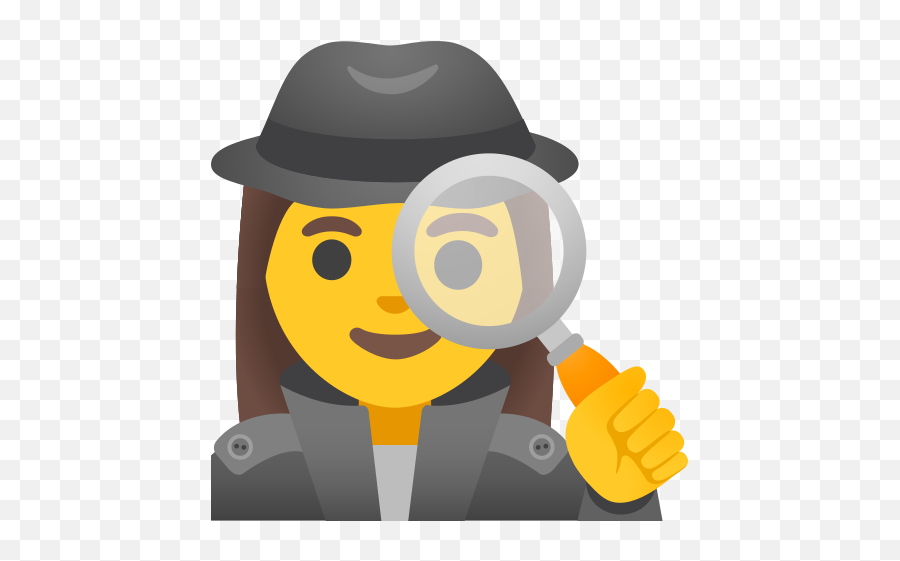 Woman Detective Emoji - Detective Emoticon Iphone,Fedora Emoji
