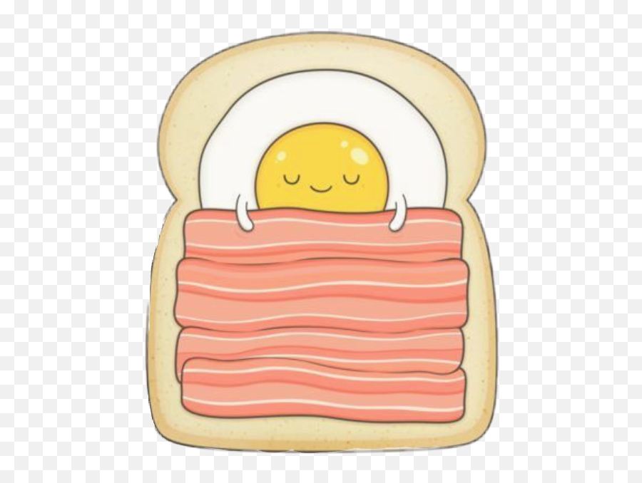 Bacon Eggs Bread Food Sleep - Bacon And Eggs Sticker Emoji,Bacon Emoji