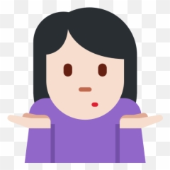 Woman Shrugging Emoji With Light Skin Tone Meaning - Shrugging Woman Emoji,Shrug Emoji