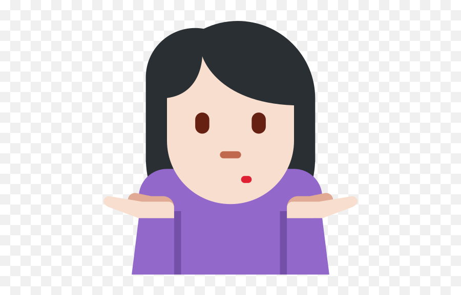 Woman Shrugging Emoji With Light Skin Tone Meaning - Shrugging Woman Emoji,Shrug Emoji