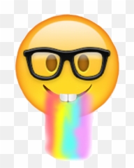 Rainbow Emoji Nerd Rainbowlightcontest - Whatsapp Smiley Stickers Emojis,Rainbow Emoji