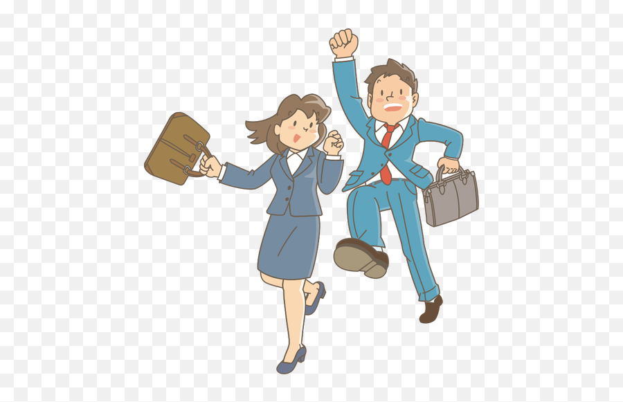 Excited Employees - Employees Clipart Png Emoji,Walking Emoji