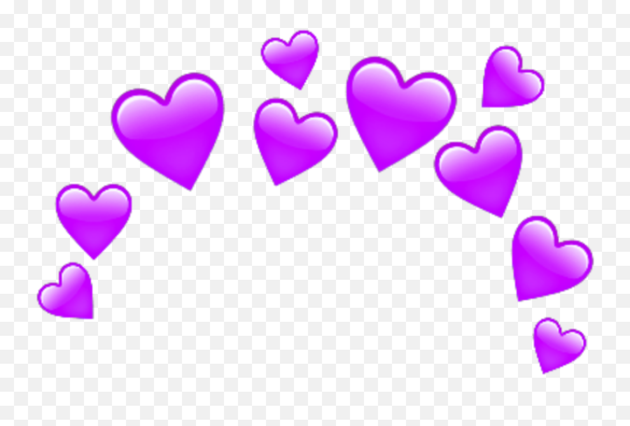 Purple Sticker - Purple Heart Crown Transparent Emoji,Green Emoji