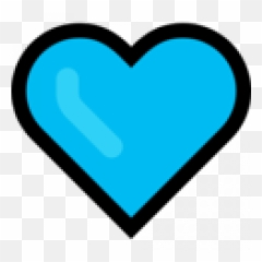 On Microsoft Windows - Blue Heart Emoji