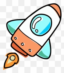 Colored Space Craft Launching - Rocketship Clipart Black And White Emoji,Space Needle Emoji