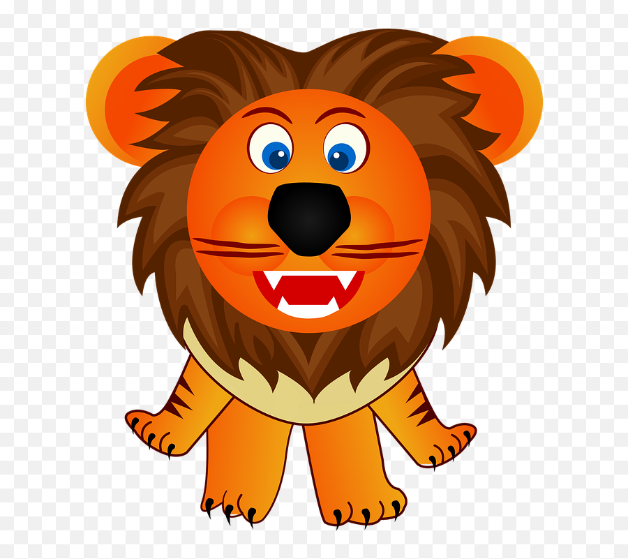 Free Lion Animal Vectors - Facts About A Lions Family Emoji,Strong Emoticon