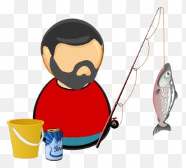 Angler Vector Clipart Image - Fisherman Art Png Emoji