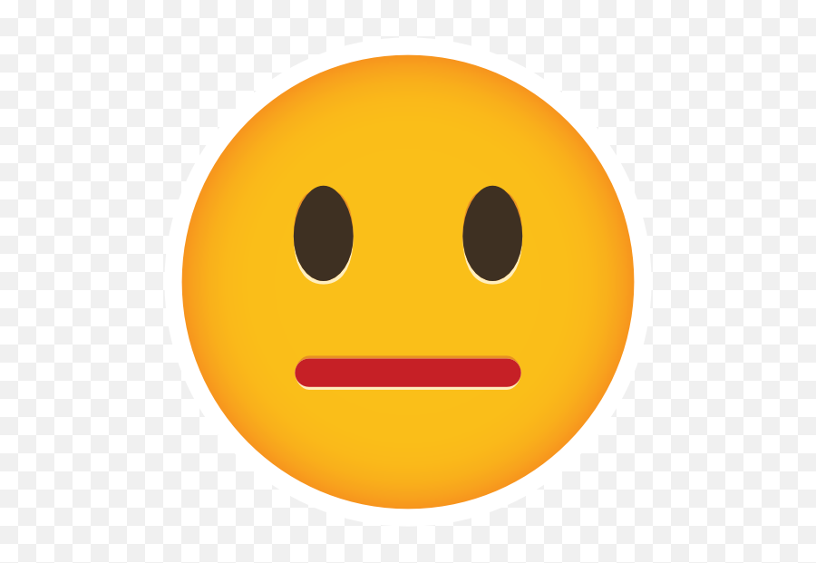 Phone Emoji Sticker Neutral - Smiley,Neutral Face Emoji