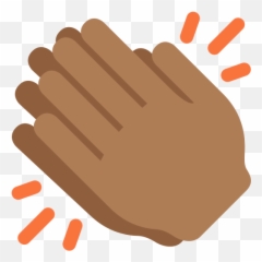 Medium - Brown Clapping Hands Emoji,Handclap Emoji