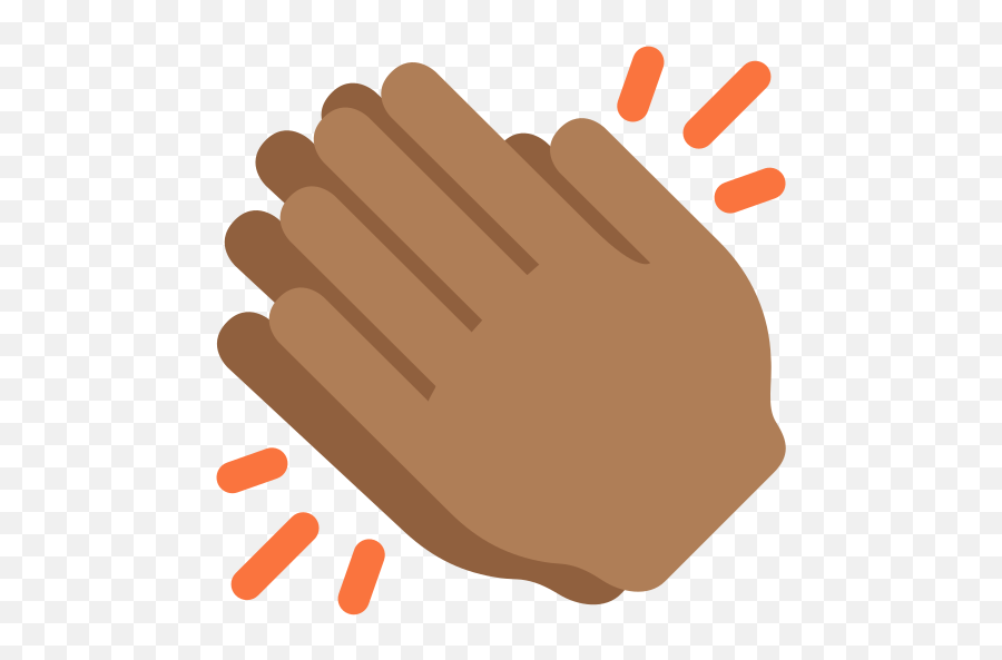 Medium - Brown Clapping Hands Emoji,Handclap Emoji