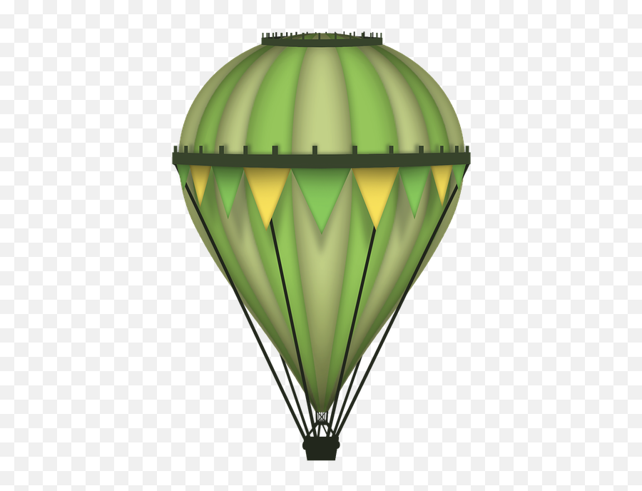 Balloon Green Illustration - Hot Air Balloon Emoji,House And Balloons Emoji