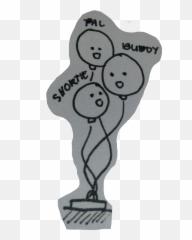Balloons Short Midget Tall Sticker - Cartoon Emoji