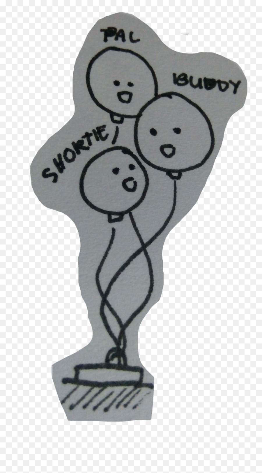 Balloons Short Midget Tall Sticker - Cartoon Emoji,Midget Emoji