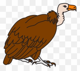 Vulture Brown Big - Black And White Emoji