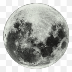 Free Full Moon Transparent Background - Cartoon Emoji