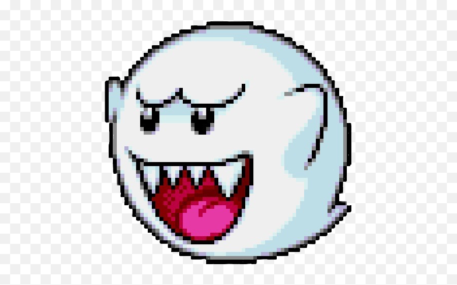 Ghost Ghast Mario Kawaii Pixell Game Arcade Cute Spooky - Smiley Emoji,Spooky Emoji