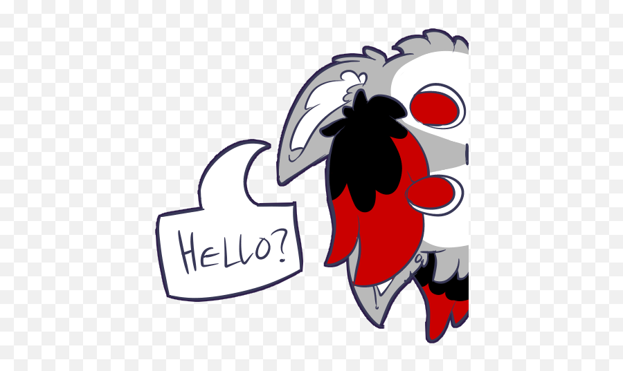 Hello Sticker By Darkmoonkat - Fur Affinity Dot Net Illustration Emoji,Dark Moon Emoji