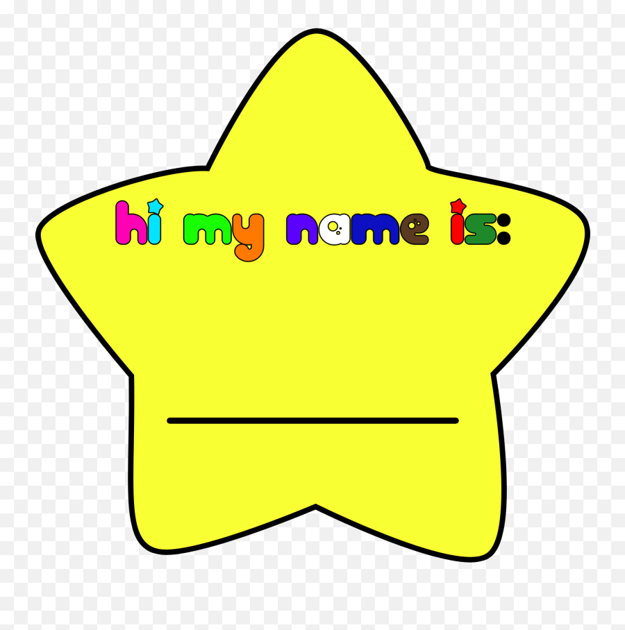 Star Clipart With Name - Star Name Tags Clip Art Emoji,Emoji Name Tags