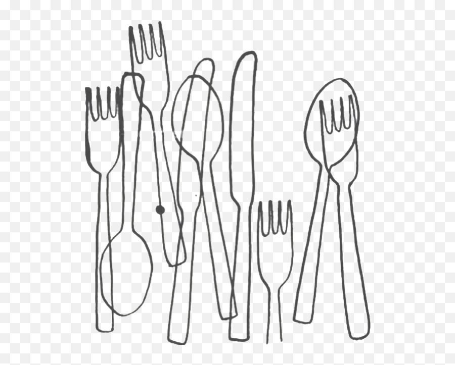 Fork Clipart European Dinner Fork - Line Drawings Of Everyday Objects Emoji,Dinner Plate Emoji