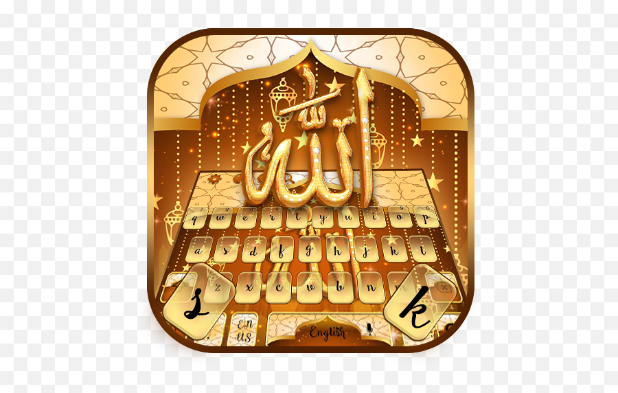 Gold Allah Keyboard Theme U2013 Rakendused Google Plays - Calligraphy Emoji,Allah Emoji