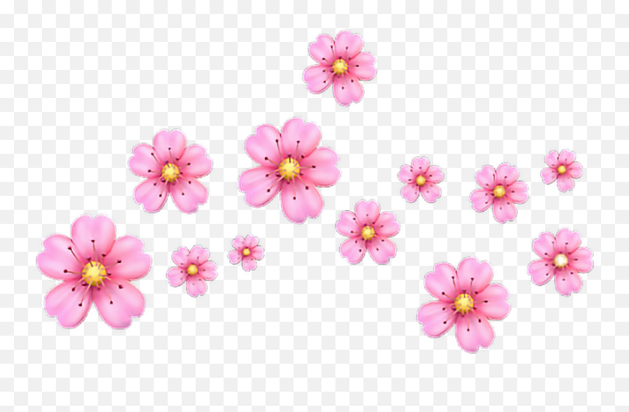 Cherry Blossom Emoji Png - Cute Pink Transparent Flowers,Cherry Blossom Emoji
