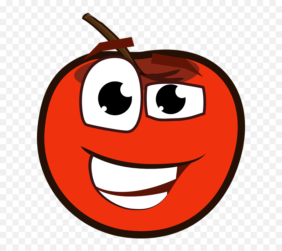 Apple Fruit Cartoon - Free Vector Graphic On Pixabay Cs Go T Logo Emoji,Fruit Emoticon