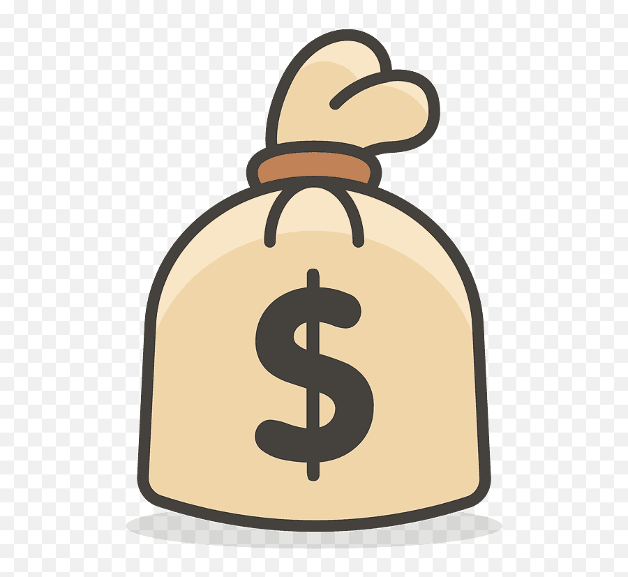 Money Bag Emoji Clipart - Cartoon Transparent Background Money Bag,Money Bag Emoji