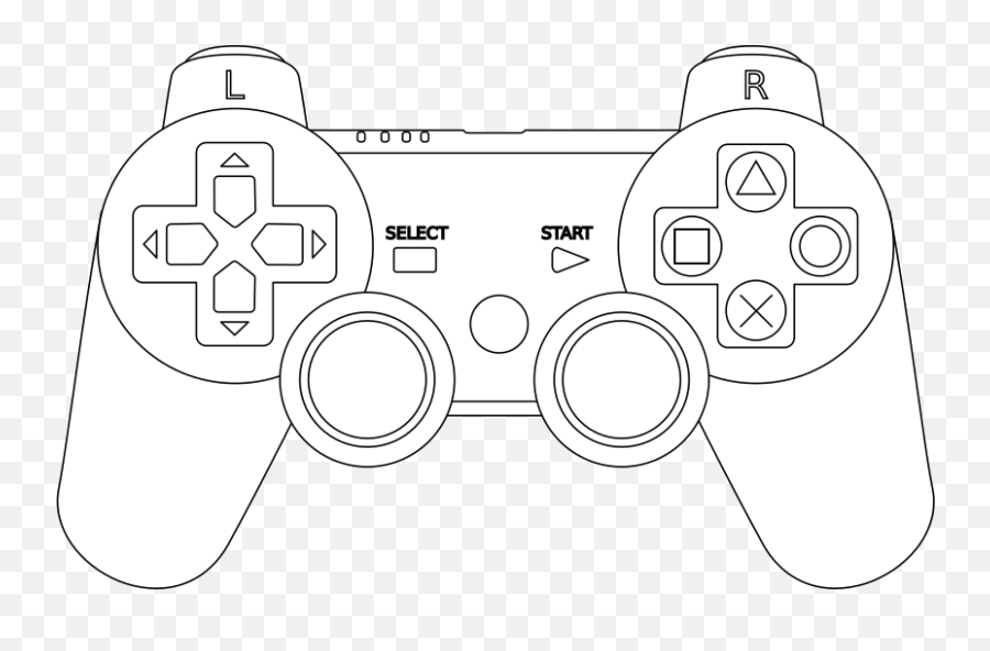 Game Console Controller Outline Png Svg Clip Art For Web - Video Game Controller Clip Art Emoji,Game Controller Emoji