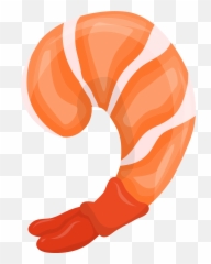 Seafood Clipart Fried Shrimp - Food Transparent Background Emoji