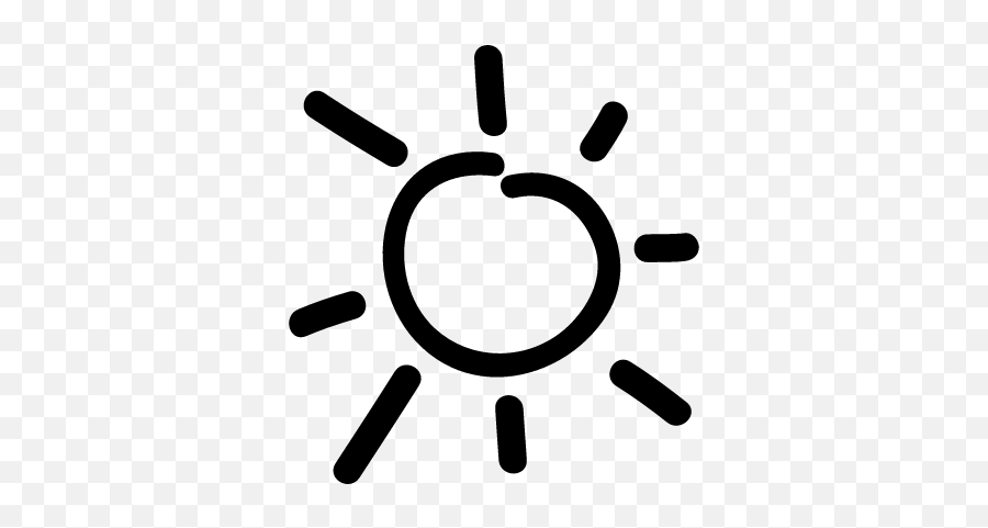 Sun Hand Drawn Day Symbol Logo - Hand Drawn Sun Icon Emoji,Sun Emoji Text