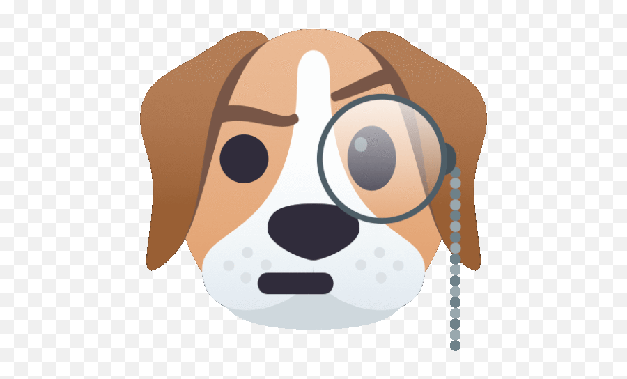 Monocle Dog Gif - Soft Emoji,Beagle Emoji