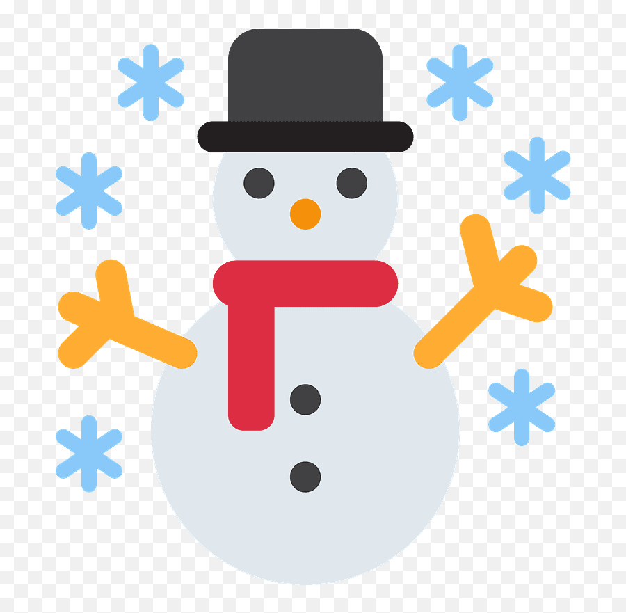 Snowman Emoji Clipart - Snowman Emoji,Emoji Cold Weather
