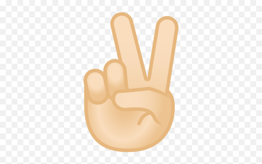 Victory Hand Light Skin Tone Emoji - Emoji Meaning,Android Hand Emoji