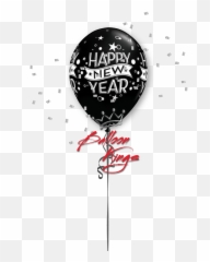 11in Latex New Year Confetti - Transparent Years Emoji