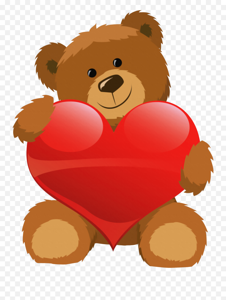 Png Transparent Bear Cute - Bear With Heart Clipart Emoji,Teddy Bear Emoticon