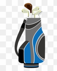 Golf Bag Black And White Clipart - Golf Club Bag Clipart Emoji,Golf Emoticons
