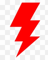 Red Lightning Bolt Icon - Grey Emoji