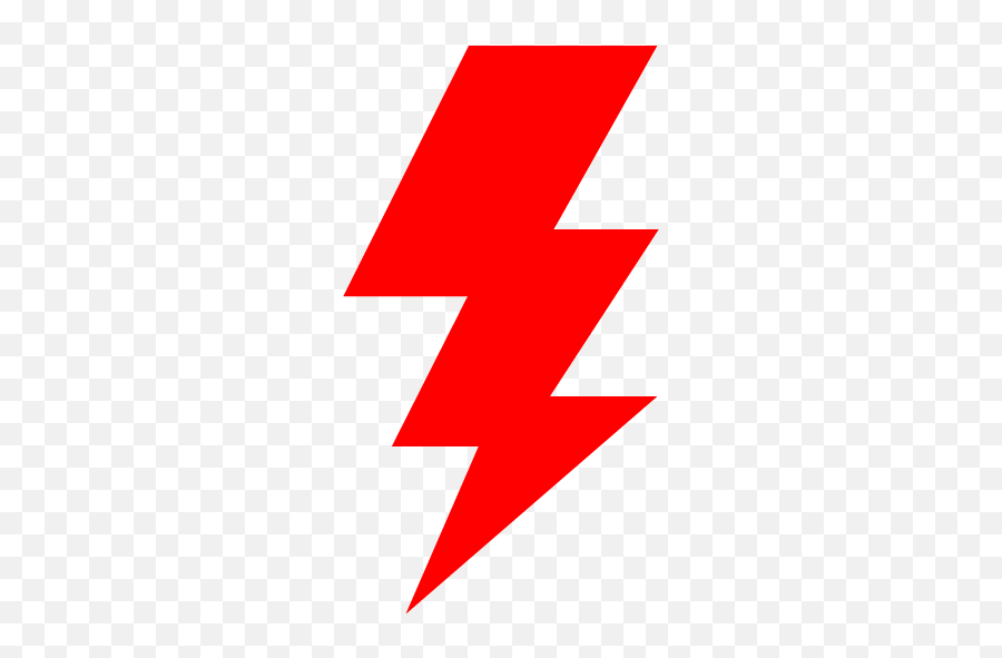 Red Lightning Bolt Icon - Lightning Bolt Icon Grey Emoji,Lightning Emoticon