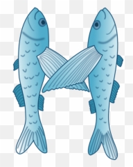 Og Hvit Vector Illustrasjon Av To Fisk - Fish Letter M Clipart Emoji,Euro Emoji