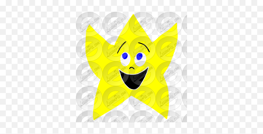 Excited Star Stencil For Classroom Therapy Use - Smiley Emoji,Excited Emoticon
