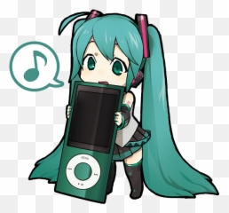 Hatsune Miku Chibi Musica Clipart - Emoji
