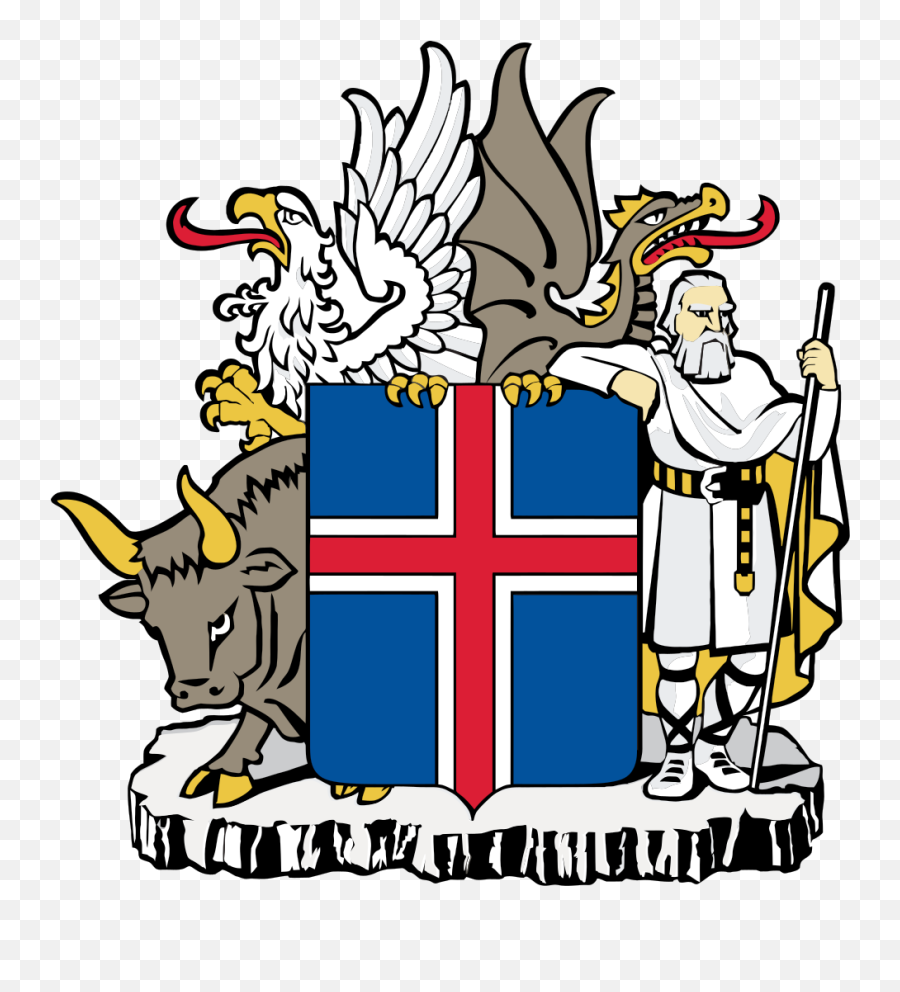 Coat Of Arms Of Iceland - Iceland Coat Of Arms Emoji,Iceland Flag Emoji