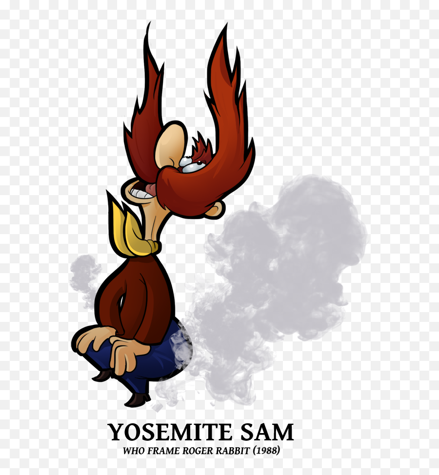Arms Caricature Transparent Png - Yosemite Sam Who Framed Roger Rabbit Emoji,Framed Alien Emoji